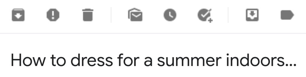 Topshop Summer Email Subject Line