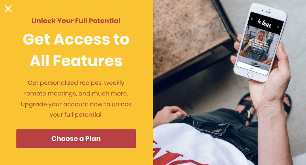 Upgrade Free Trial Popup