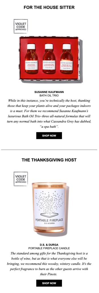 Violet Grey Holiday Gift Guide