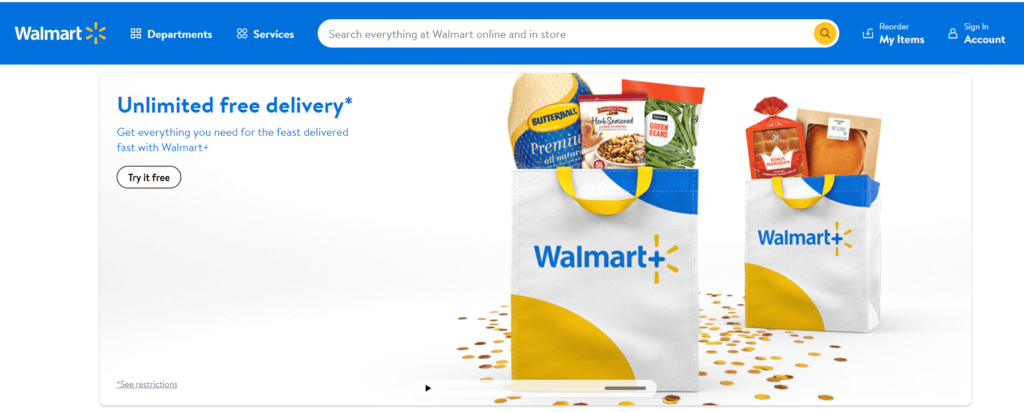 Walmart Homepage