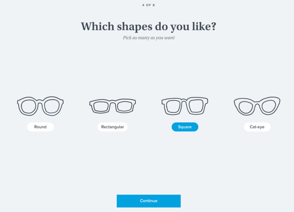 Warby Parker Lead Generation Quiz