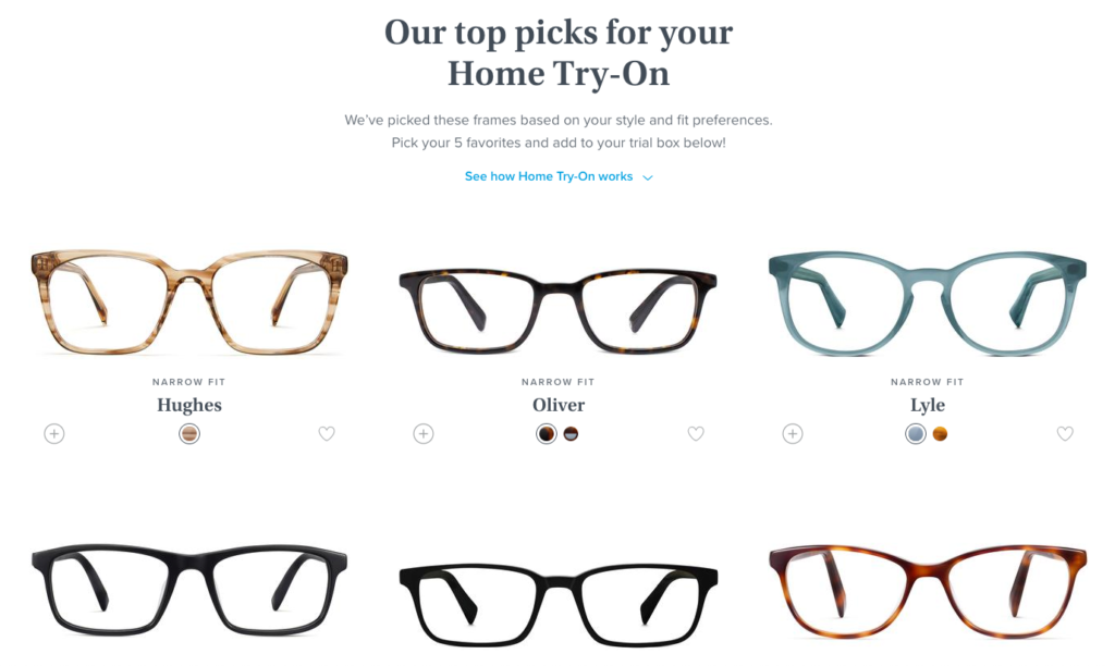 Warby Parker Lead Generation Quiz 5