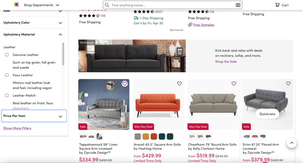 Wayfair Filters Price Per Item