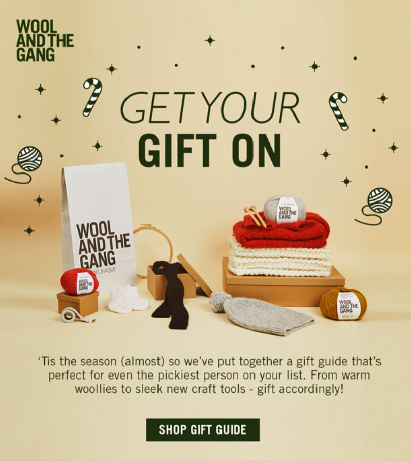 Wool and the Gang Seasonal Email