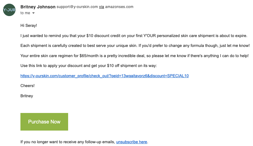 Y_our Re-engagement Email