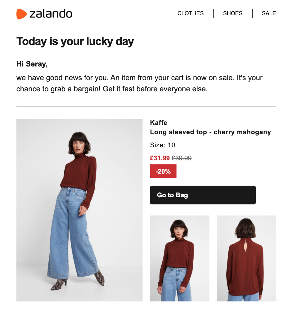 Zalando Email Example