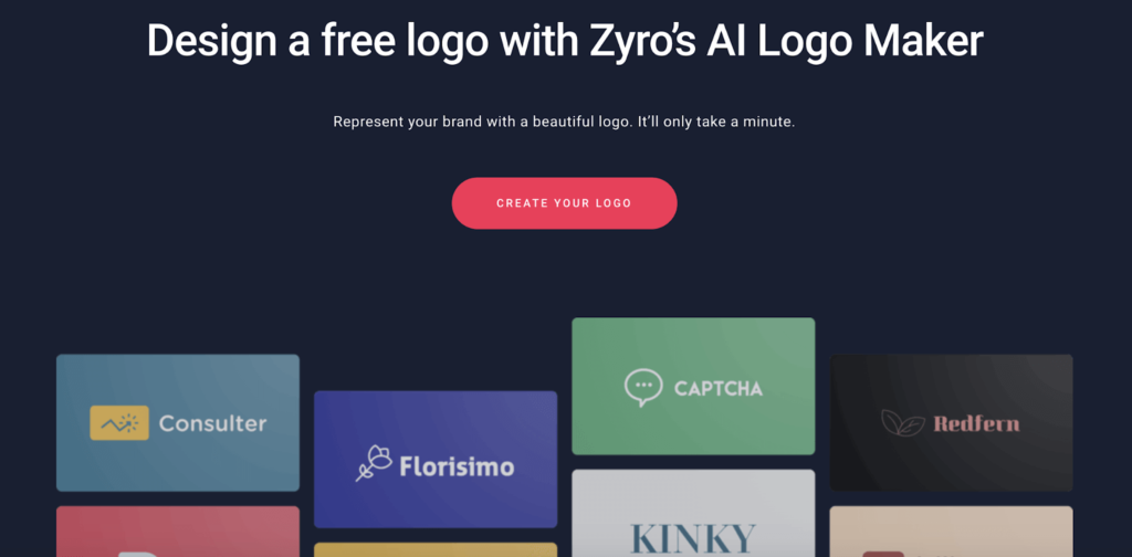 Zyro AI Logo Maker Website