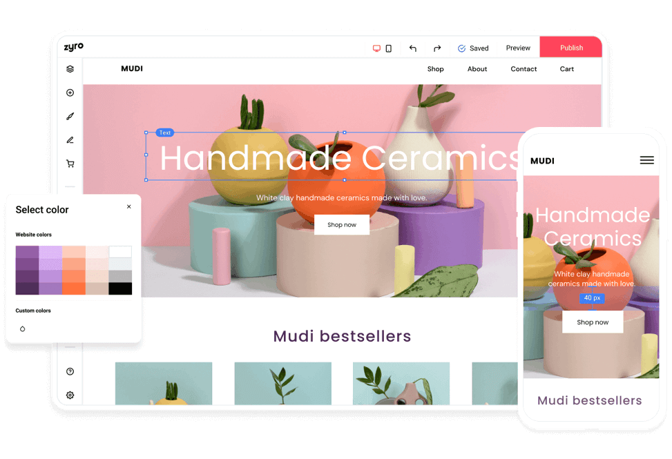 Zyro Drag and Drop Website Builder