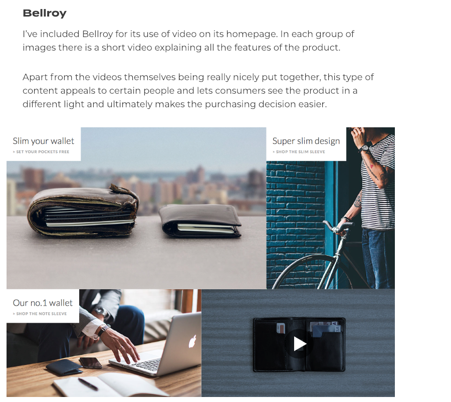 eConsultancy Link to Bellroy