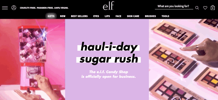 elf Cosmetics Landing Page