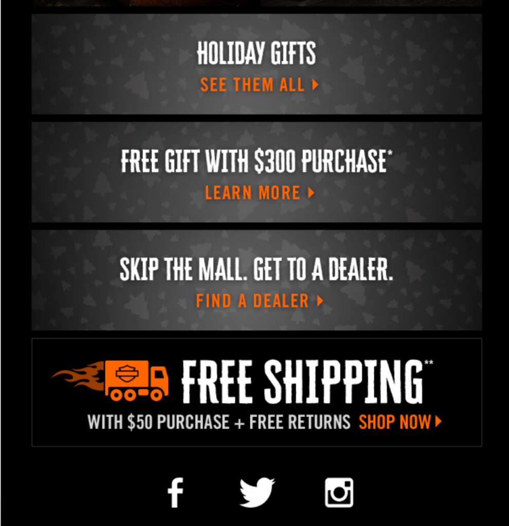 Harley Davidson Email Example 5