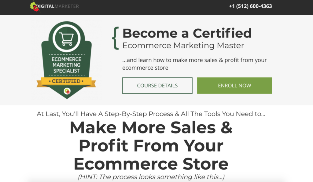 E-Commerce Marketing Specialist Course