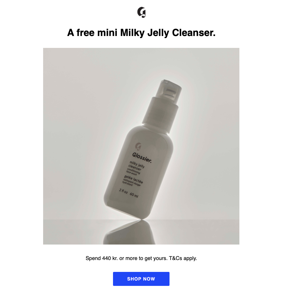 Glossier Win Back Email Example 2