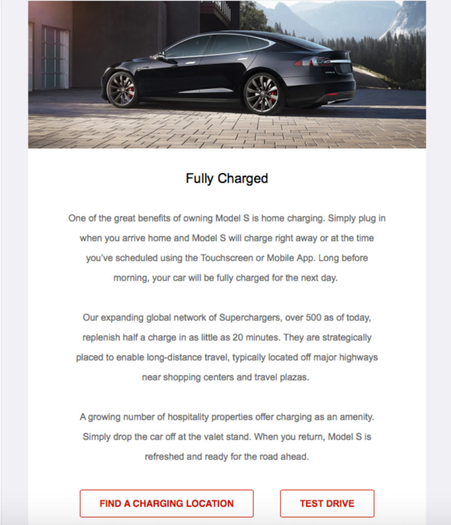 Tesla Email Example 4