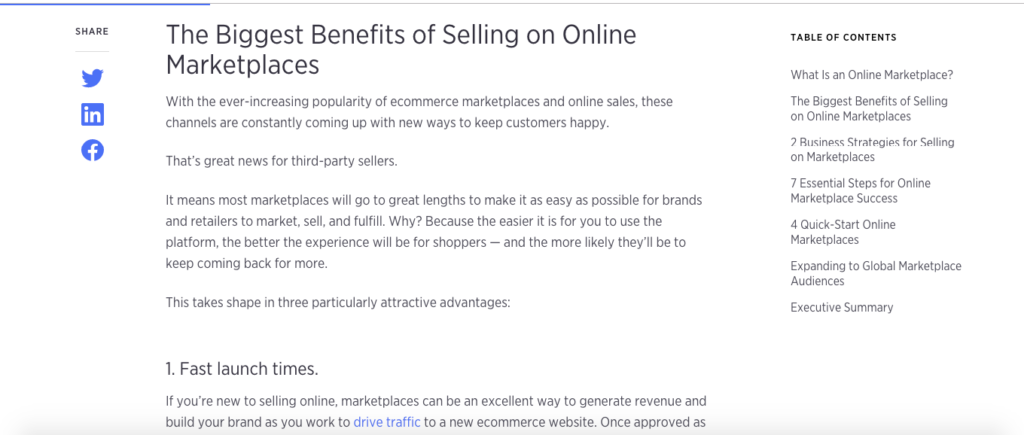 Benefits Of Selling In Marketplace