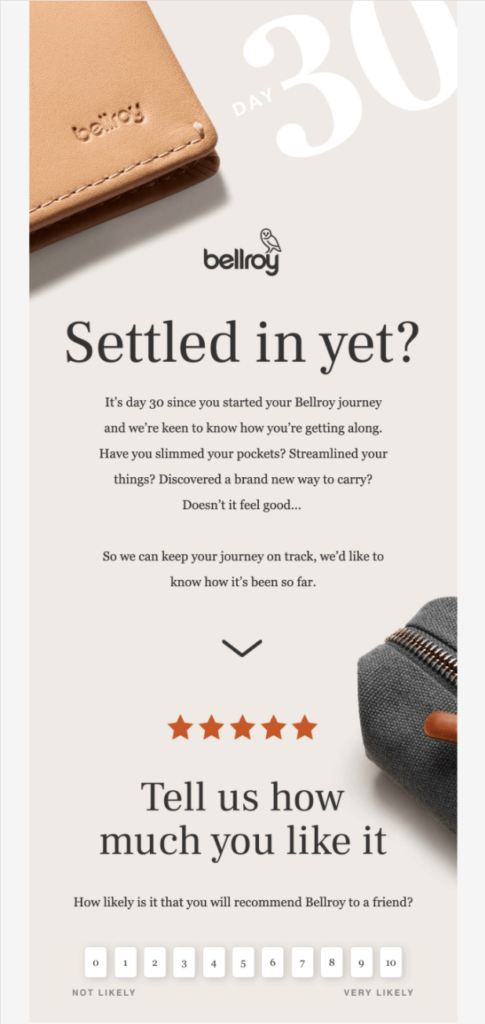 Bellroy Email Example