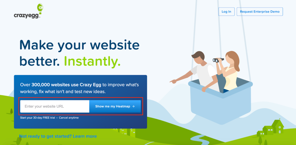 Crazy Egg Homepage 3