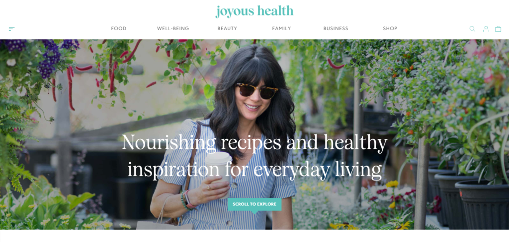 Joyous Health Homepage