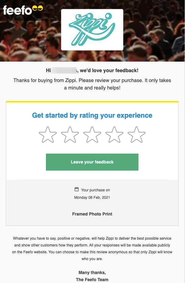 Zippi Email Example