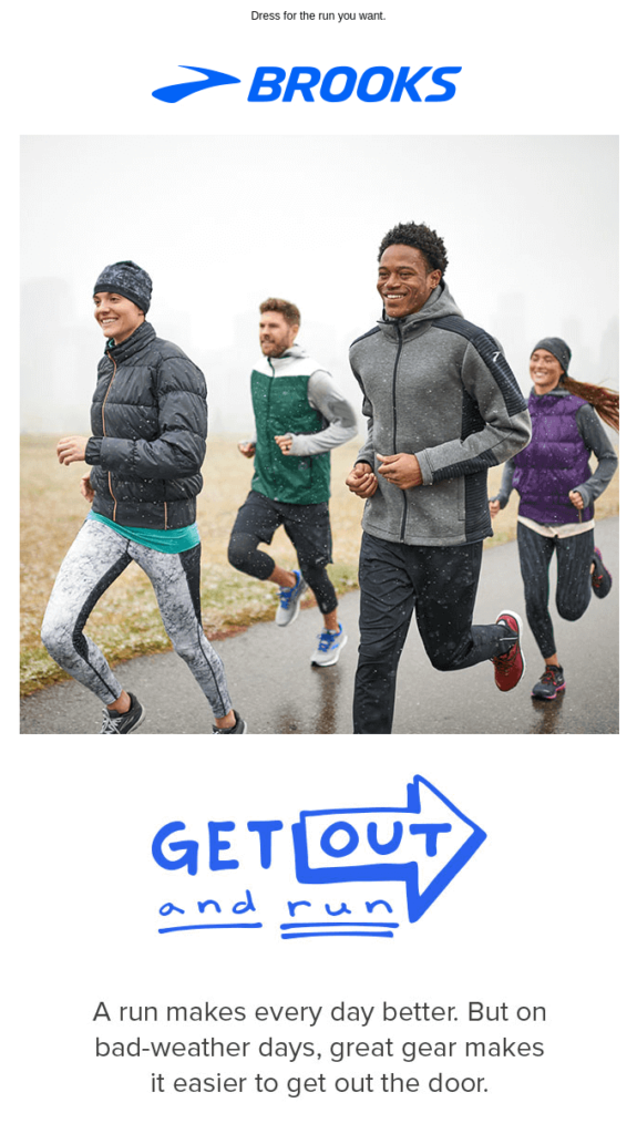 Brooks Promotional Email Copywriting