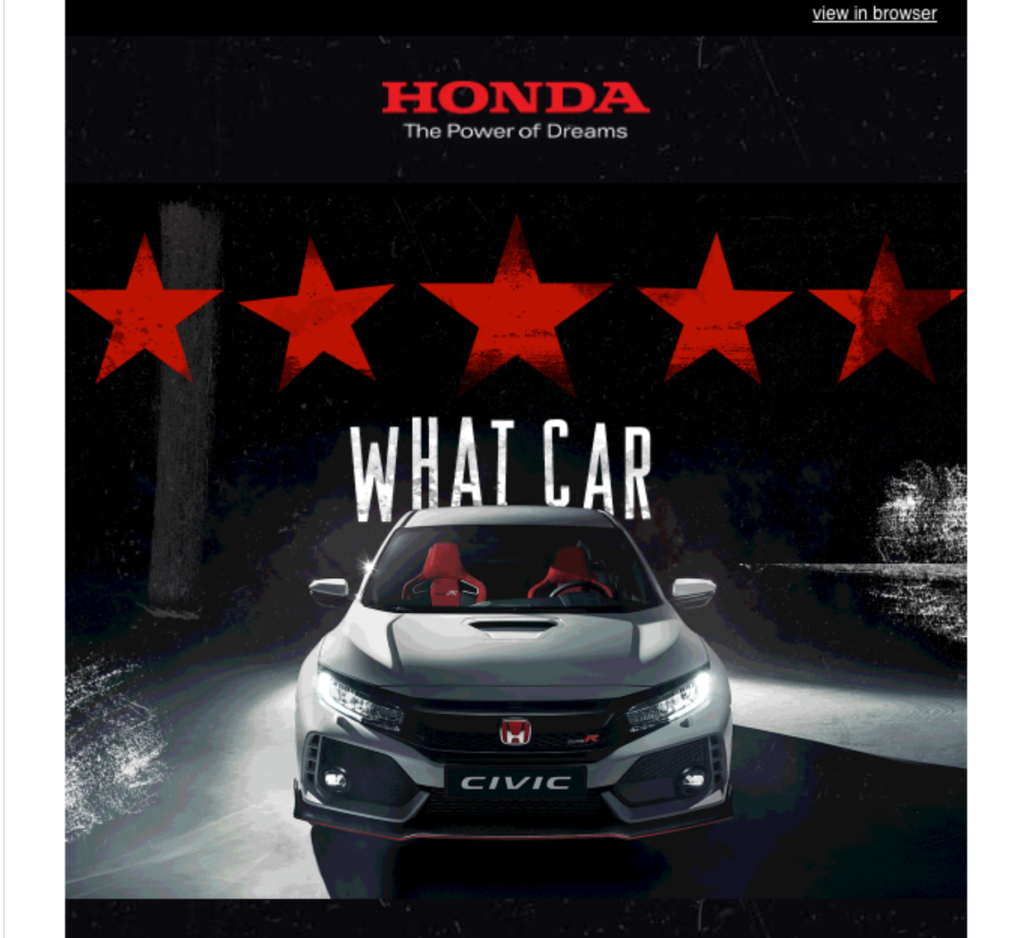 Honda Email Example