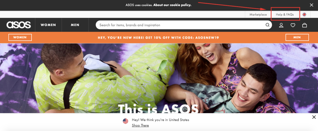 ASOS Landing Page