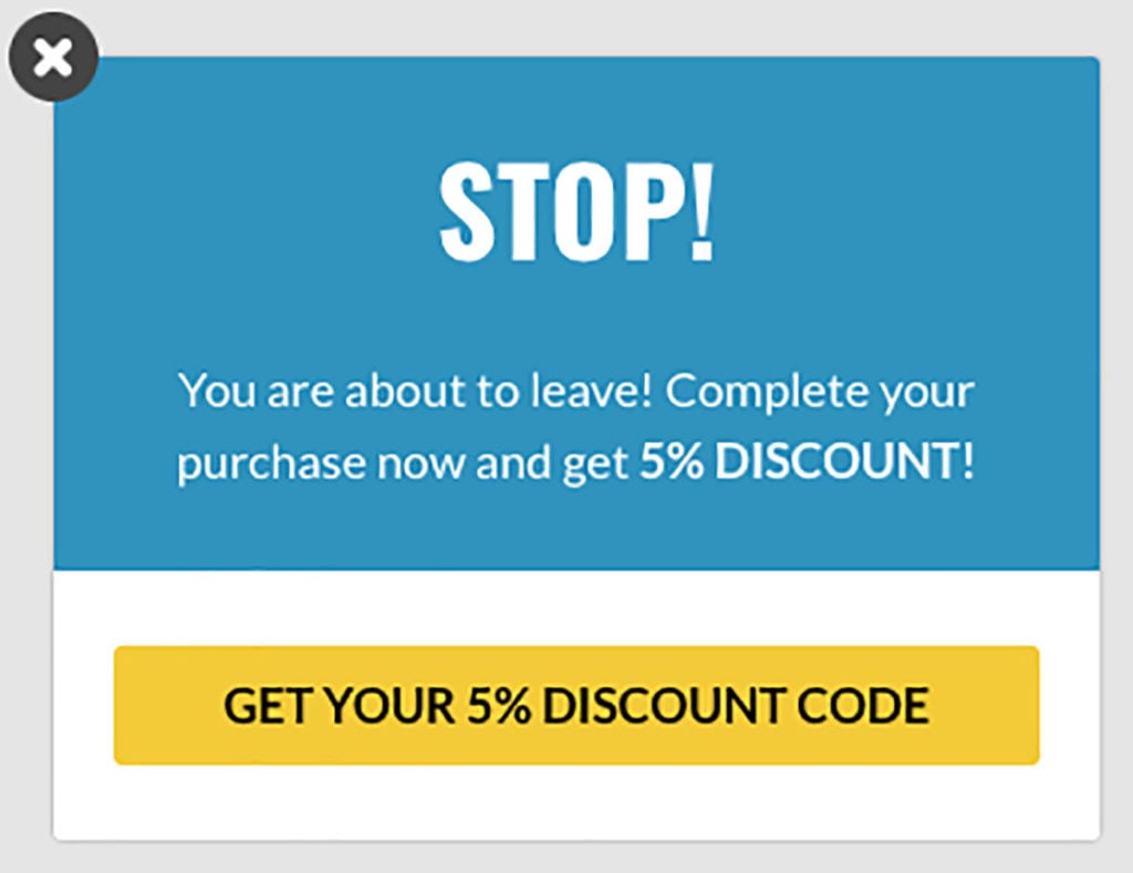 Discount Popup Example