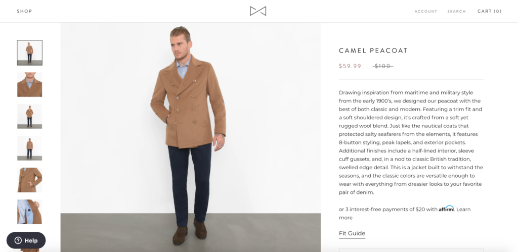 Camel Peacoat