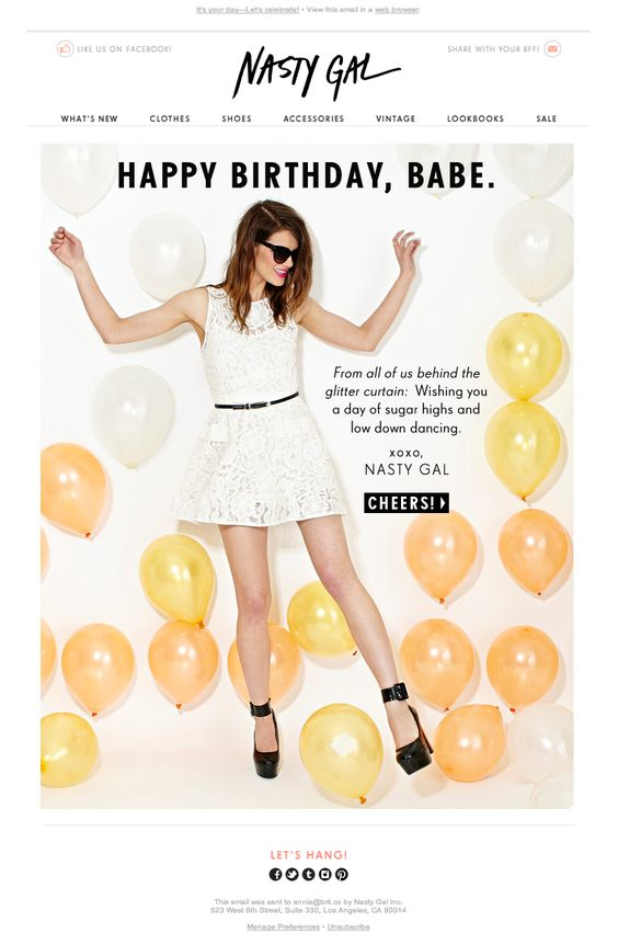 Happy Birthday Email