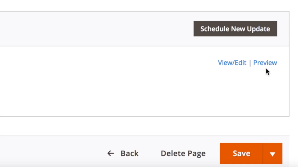 Magento Preview Page Option