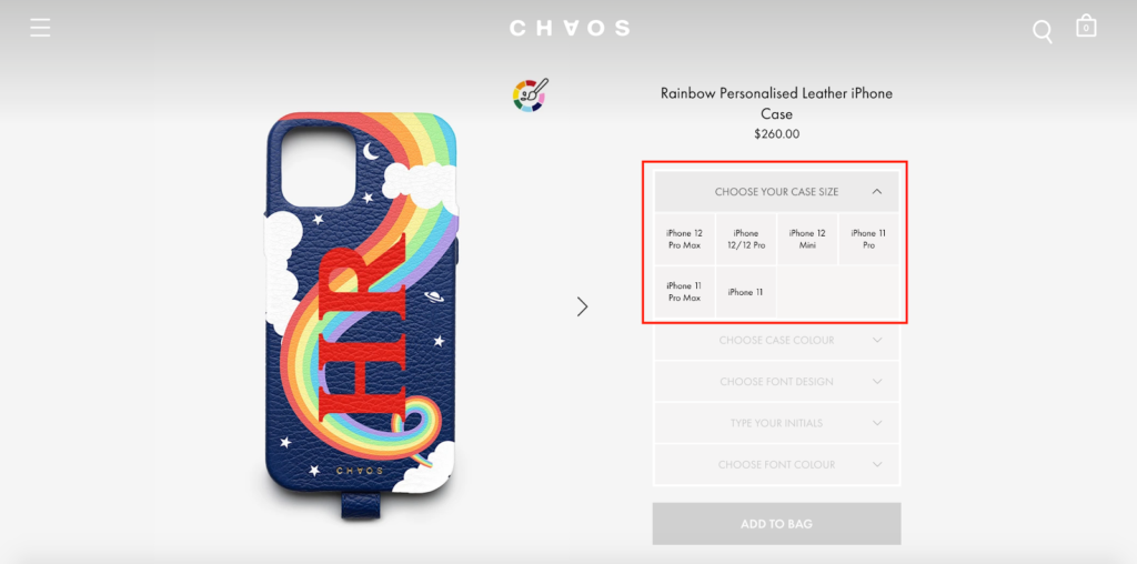 Chaos Choose Case Size