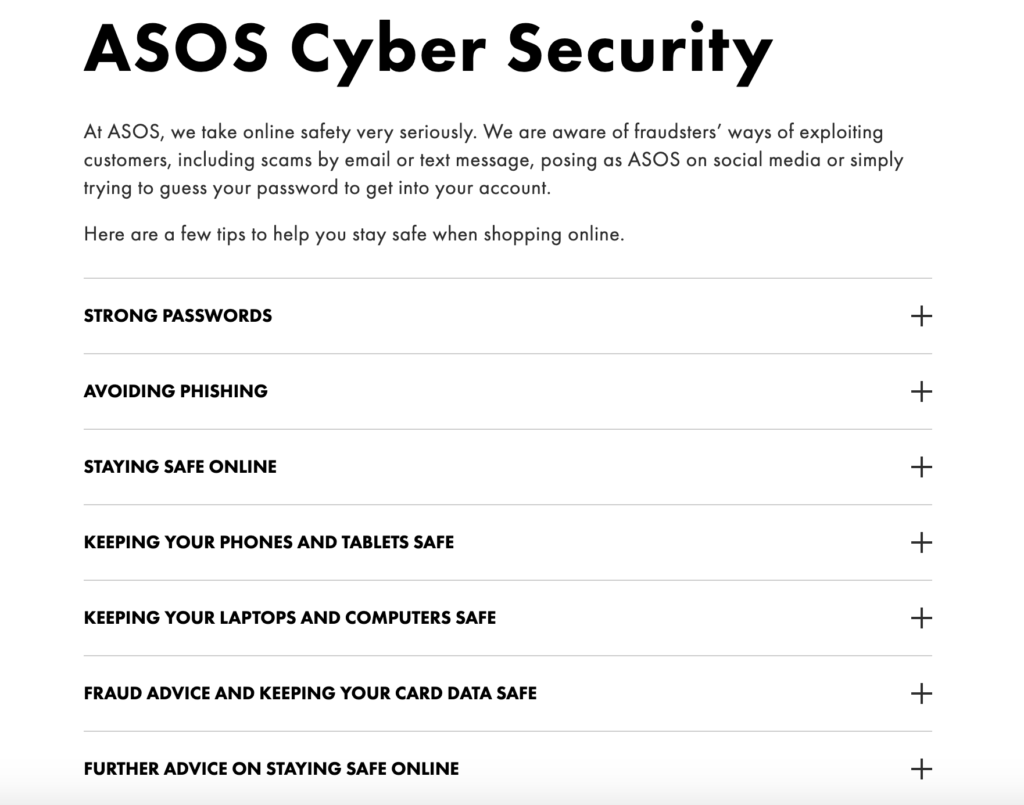 Asos Cyber Security