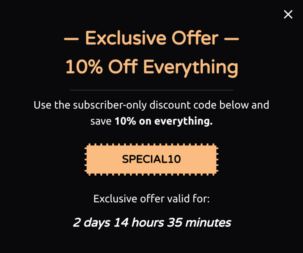 Exclusive Offer