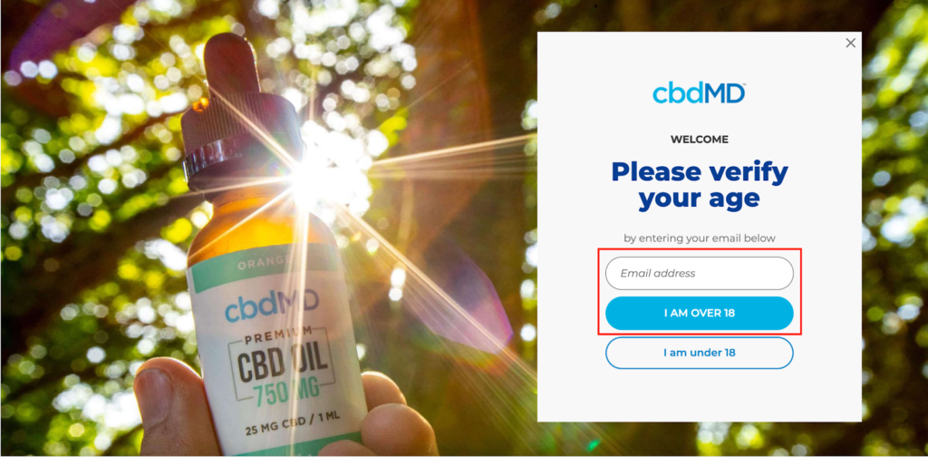 cbdMD Popup 2