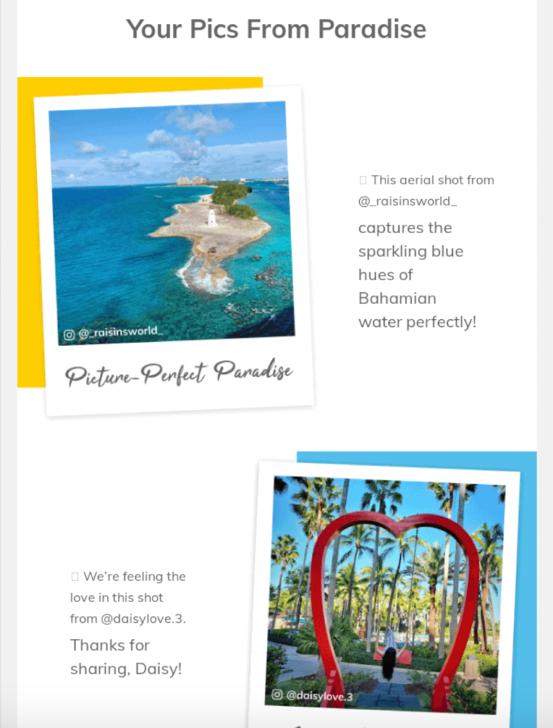 Nassau Paradise Island Email Example 3