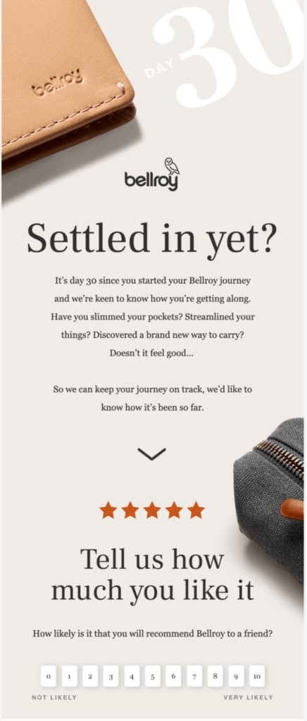 Bellroy Promotional Email