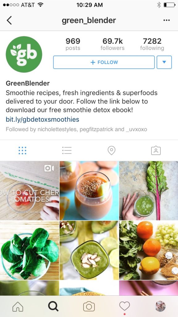 Green Blender Instagram