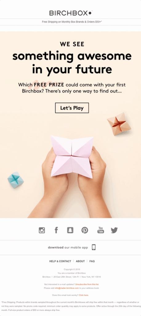 Birchbox Email