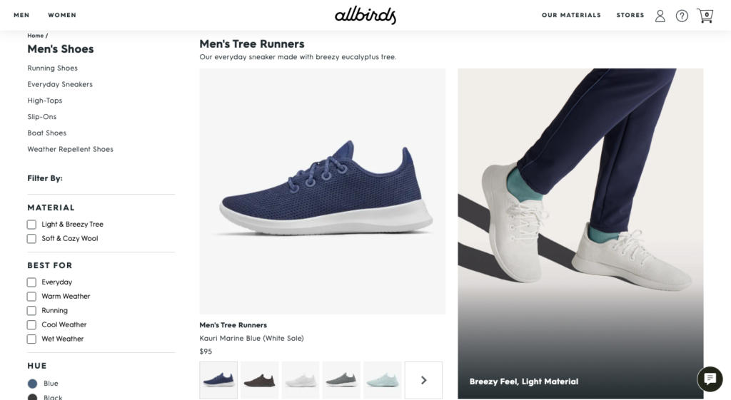 Allbirds Product Page