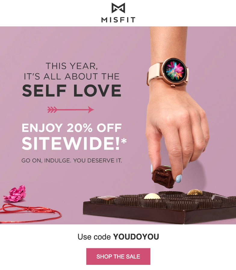 Misfit Valentine's Day Email