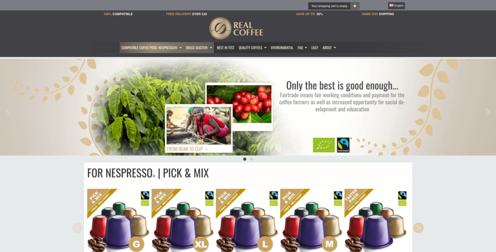 Real Coffee Homepage