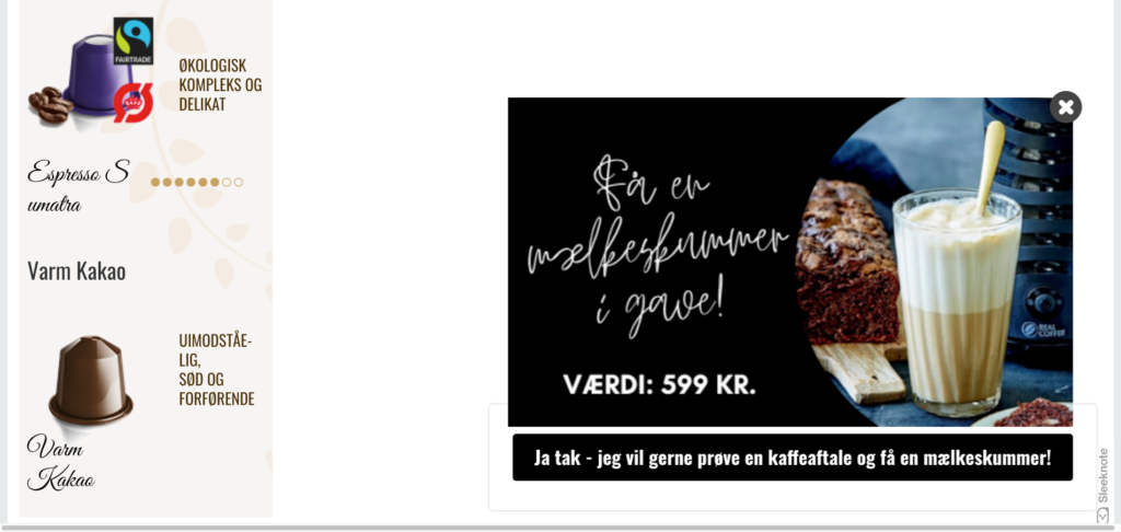 Real Coffee Zoomed In Popup