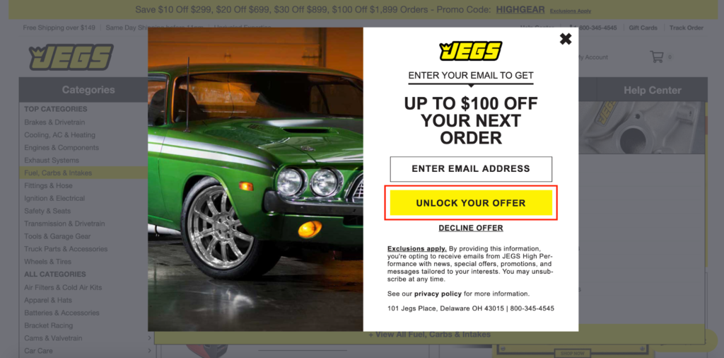 JEGS High-Performance Parts Popup 4