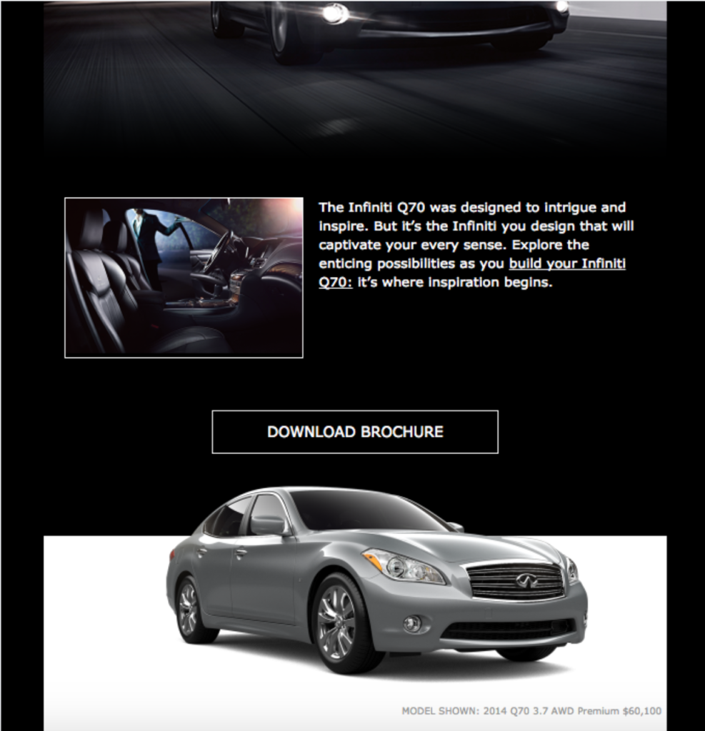 Infiniti Email Example 2
