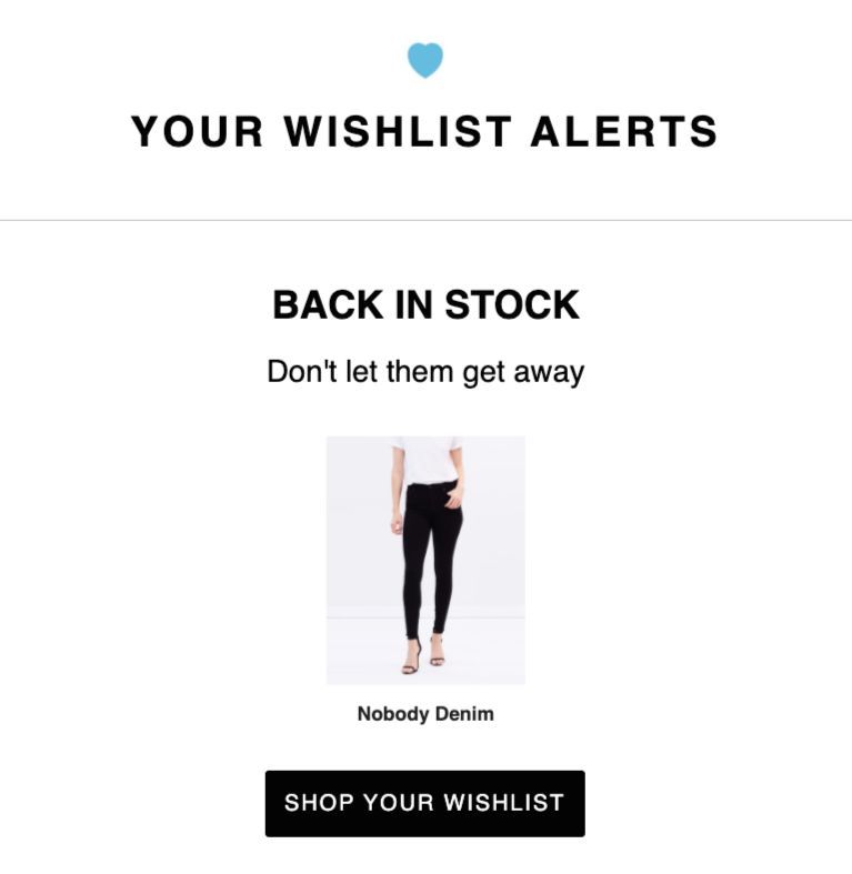 back in stock alert