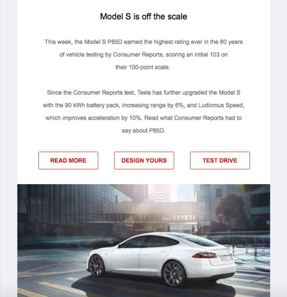 Tesla Email Example 2