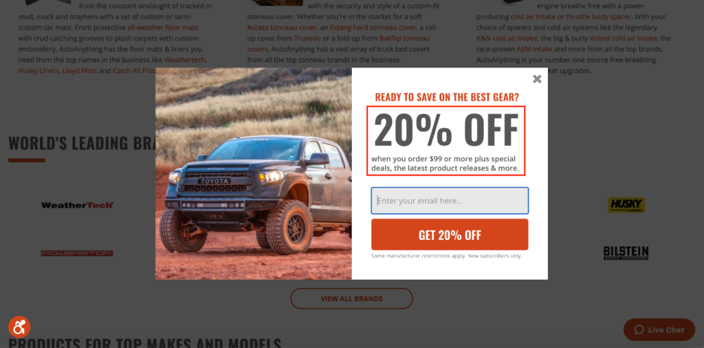 AutoAnything Popup 2