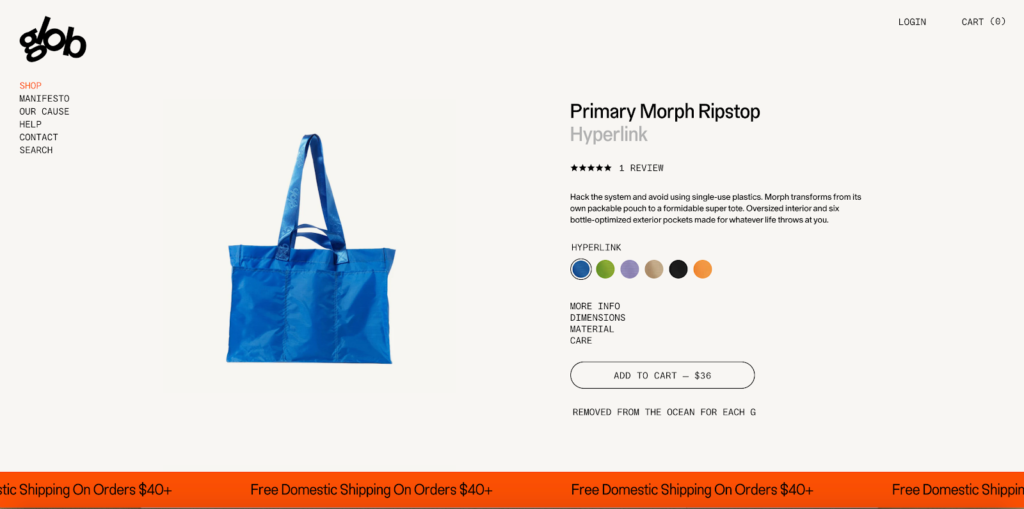 Glob Product Detail Page