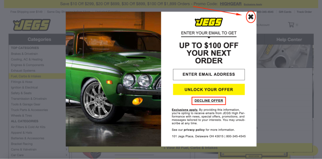 JEGS High-Performance Parts Popup 5