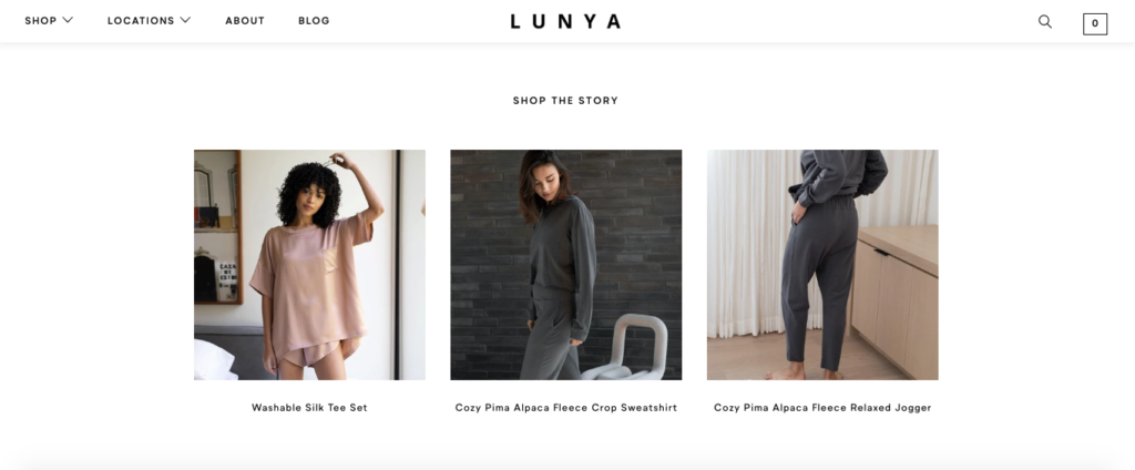 Lunya Product Page